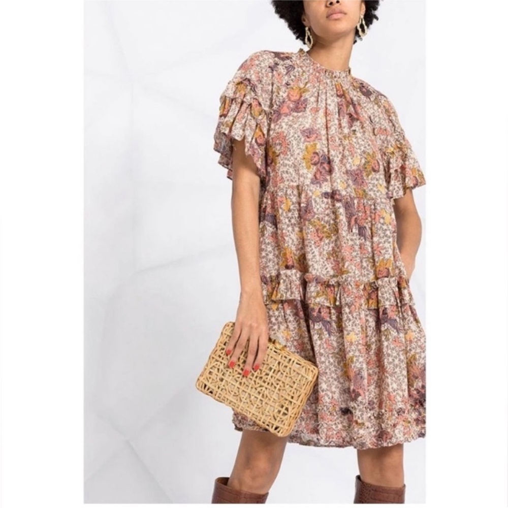 Ulla Johnson Delia Mini Dress in Ivory Sz 2